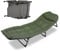 Peviasot Angelsport Karpfenliege 195 x 65 x 32 cm Angelliege bis 160KG Campingliege Höhenverstellbare Faltbares Feldbett mit Tragetasche Fischerliege für Camping, Angeln, Gärten Grün