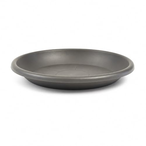 ReWu Blumentopfuntersetzer Untersetzer Pflanztopfuntersetzer aus Kunststoff Untertopf Frostsicher UV-Beständig Wasserfest Rund - Anthrazit Ø 49 cm