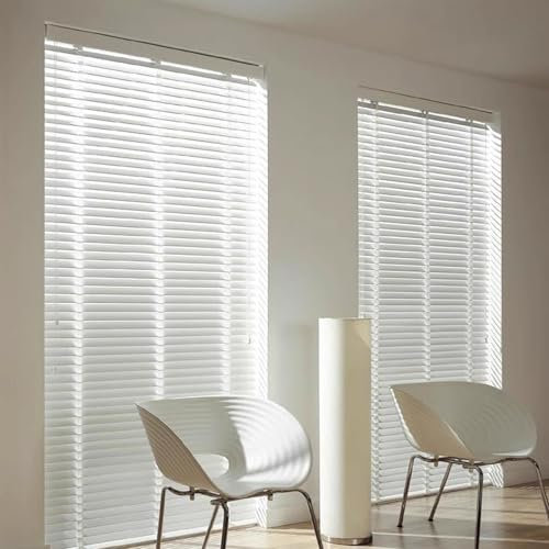 Store enrouleur en bambou blanc – Stores enroulables modernes, housse de fenêtre en bambou naturel, filtre de la lumière, protection solaire, volets de ventilation avec accessoires