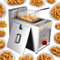 Gas-Fritteuse, 6 l, Einzeltank-Fritteuse aus Edelstahl, mit Deckel und Frittierkorb, für Pommes Frites zu Hause und gewerbliche Nutzung