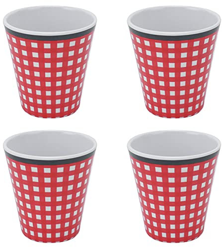 WPKD BLUEIY Lot de 4 tasses en porcelaine imitation porcelaine, tasses en mélamine originalité pour étudiant, école, maison, tasse à café, tasse à eau, tasse à lait, fournitures de boisson