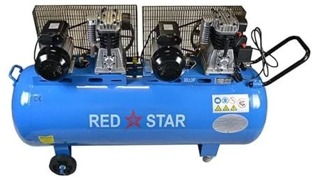 Red Star Portable Air Compressor RS101007 with 3.0HP Twin Motor Copper Wire, 300L High Pressure