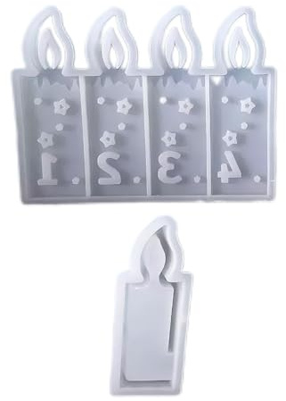 Silikonformen Gießformen Weihnachten,Gießformen Silikon für Gips und Epoxidharz,Silikonform Weihnachten Kerzenhalter,Adventskranz Zahlenform,Gips zum Gießen für Kerzen,Gipsformen zum Gießen
