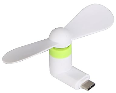 PENCHEAK Piccola ventola tipo C porta cellulare porta USB C portatile per dispositivi ventilatore esterno per dispositivi telefoni tablet