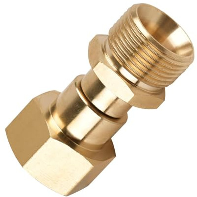 Hochdruckreiniger-Drehgelenk aus Messing, M22 Außengewinde und 14mm Innengewinde, 360° Anti-Dreh-Kupplung, Einlass/Auslass-Verbinder für Hochdruckreiniger-Pistolen