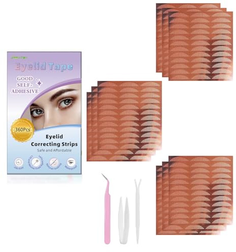 Jeanssar Natural Invisible Water eyelid tape(360Pcs 7MM Water eyelid tape), Double Eyelid Tape for Hooded Eyes Invisible, Instant Eye Lift Without Surgery, Perfect for Uneven Mono-Eyelids