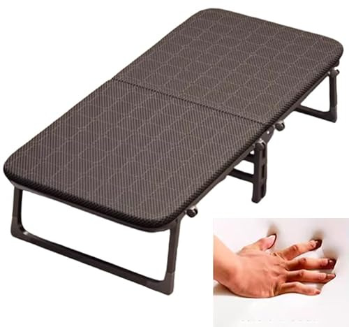 Tragbare Sonnenliege, Liegestuhl, Gartenstuhl, zusammenklappbar, mit Schaumstoffmatratze und 4 Rollen, ideal für Terrasse, Strand, Camping und Gästebett