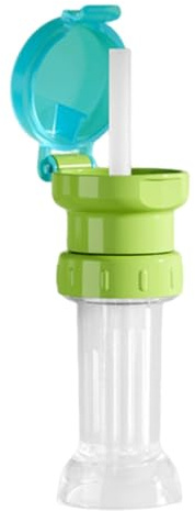 harayaa Bouchon étanche pour Bouteille d'eau, pour Garçons et Filles, Bouchon à Visser pour Bouteille de Jus, Vert Bleu