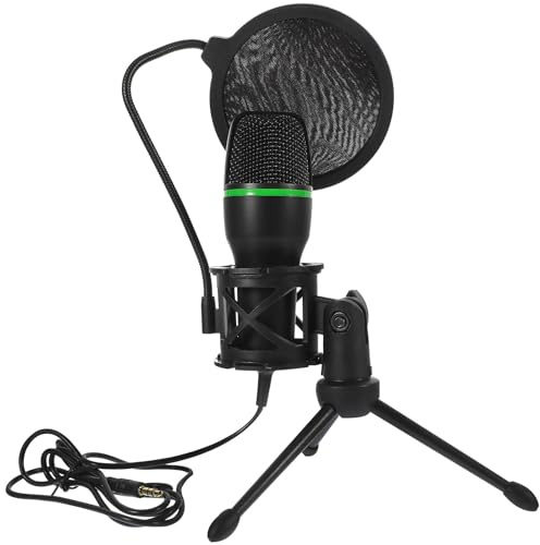 Gaming Mikrofon 1 Satz Professionelles Kondensatormikrofon USB Schwarz | Tischmikrofon für PC und Laptop, Geräuschreduzierung, Halterung im Satz, Metall Kunststoff Ausführung Zufällige Farbe