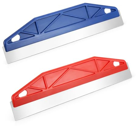 2 Pcs Paint Shield, 12 Paint Edger Tool | Paint Cutting In Tool Straight Edge Painters Tool for Cutting in Paint Wallpaper Guard (Blue+Red)