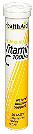 HealthAid Vitamin C 1000mg - Effervescent (Lemon Flavour) - 20 Tablets