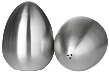Premier Housewares - Juego de salero y pimentero (Acero Inoxidable), diseño en Forma de Huevo