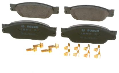 Bosch BP1052 - Brake Pads Car Front Axle - 1 Set of 4 Pads | Bosch Quality - Reduced Noise and Dust - ECE-R90 Certified - Copper-Free