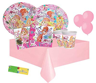 BBS IRPot - Kit N8 Coordinato Compleanno Bambina Winx Club BUTTERFLIX