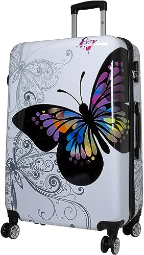 Warenhandel König - Hartschalen Trolley mit Motiv Schmetterling Butterfly - Größe XL