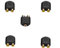 Sienoc Lot de 5 adaptateurs Y RCA 2 RCA vers 1 prise jack femelle 3,5 mm