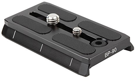 Sirui BP-90 Schnellwechselplatte für Sirui Köpfe BCH-10/VH-10 (Aluminium, 90x51x12mm, 66g) schwarz