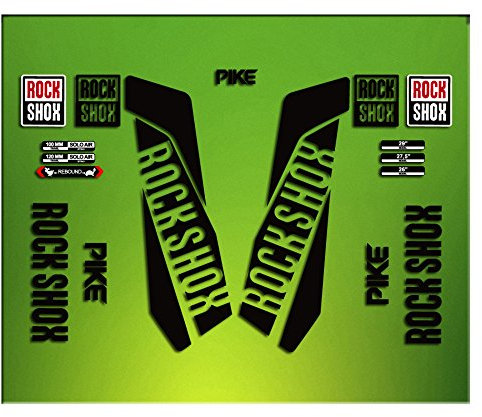 Pegatinas HORQUILLA Rock Shox Pike 2016 ELX27 Stickers Aufkleber AUTOCOLLANT ADESIVI Bicicleta Cycle MTB Bike 26 Y 27.5 Negro/Black