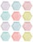 Talking Tables Lot de 12 Assiettes en Papier Jetables (18 cm) Couleurs Pastels en Forme d'Hexagone, Fête d'Anniversaire, Baby Shower, Mariage