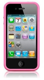 Cellularline iPhone Bumper Hülle für iPhone 4 / 4S / 5, Rosa, Weiß