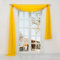 Olivia's Stylism Boutique Querbehang Deko Gardinen aus transparentem Voile Schals H*B 500 * 145cm Sonnengelb