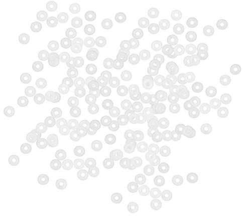 sourcing map 200 Stk. Silikon O-Ringe VMQ Dichtung 3mm AD 1mm ID 1mm Breite Weiß