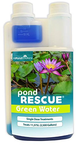 All Pond Solutions Pond Rescue Green Water Algae Control Treatment Koi Fish Safe (500ml)