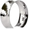 SILBERMOOS Klassischer Damen Armreif Armspange offen massiv glänzend gehämmert handgeschmiedet 925 Sterling Silber