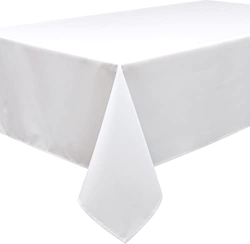 Qualitäts Tischdecke Textil Eckig 140 x 200 cm, Farbe wählbar Weiß