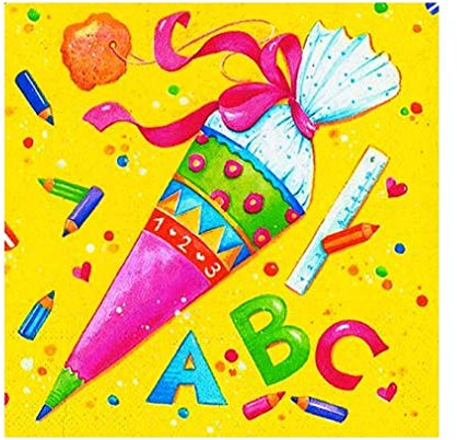 Paper + Design GmbH tabletop 2X 20 Servietten Schulanfang/Einschulung (Servietten, 2er Pack)