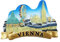 3D Österreich Wien Kühlschrankmagnet Tourist Travel Souvenirs Handgemachte Harz Handwerk Magnetische Aufkleber Home Küche Dekoration Kühlschrankmagnet Sammlung Geschenk