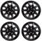 TopTech Revolution 14 Inch Wheel Trim Set Gloss Black Set of 4 Hub Caps Covers