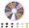 PH PandaHall 420pcs 2 Tailles Cache Perles a Ecraser pour Bijoux Cache Noeud Perle en Laiton, 1.5 mm 6 Couleurs Perle Cache Noeud Bracelet Cache Perles à Écraser pour Fabrication de Bijoux