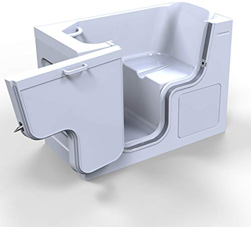 SERENITY Badewanne mit Tür, 130x75cm, LINKS