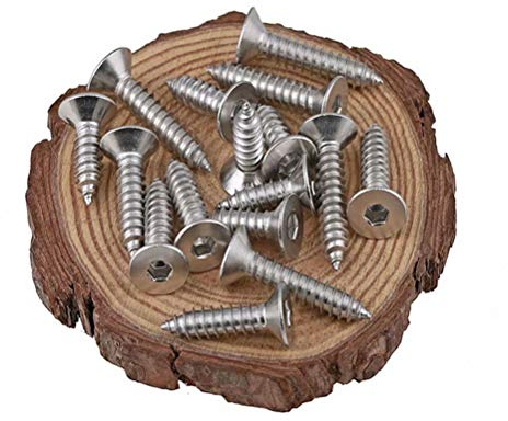 BOZONLI M6 Holzschrauben, Blechschrauben, Edelstahl Innere Sechskant Senkkopf Selbstschneidende Schrauben, Universalschraube, M6×16mm,10 pcs