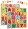 WGDE Toy Wooden Puzzles for 2-4 Year Old Kids, Alphabet and Number Learning Toys, Gifts for Girls and Boys Toddlers