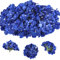 Tifuly 12 Pcs Hortensias Artificiales, Hortensias de Seda Cabezas de Flores con Tallos Flores Falsas para Ramos de Novia, Decoración de Fiesta en el hogar, Arreglos, Centros de Mesa (Azul Real)