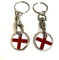 Craft 4 You Saint George's Cross Keyring – England Flag Trolley Token and Pound Coin Holder for Easy Access to Shopping Trolleys and Grocery Carts, Trolley Coin Keyring UK