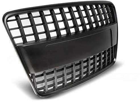Frontgrill kompatibel mit Audi Q7 2005 2006 2007 2008 2009 SUV Front Central Grill Sport GV-12 Honeycomb Mesh Grill Sport Schwarz