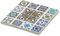 Zassenhaus Untersetzer Orientalisches Design Raute, Keramik, mit Rutschfestem Korkboden 20 x 20 x 1 cm, Weiß, 057713