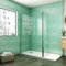 AICA paroi de douche 160x200cm avec un retour pivotant 50cm livré avec une barre de stabilisation extensible