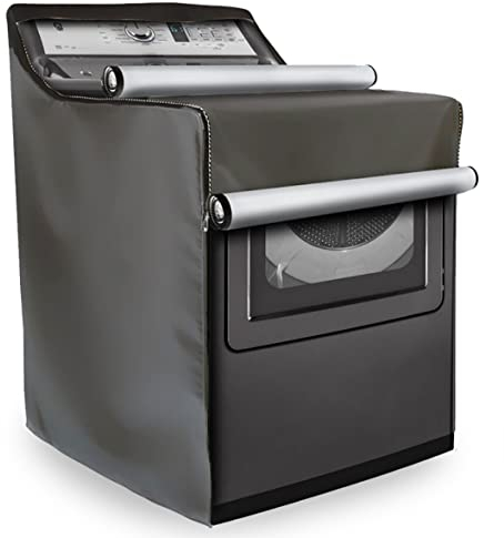 Washing Machine Cover,Washer Dryer Cover Thicker Fabric 2 Zippers Design for Convenient use.Fit Most Top Load or Front Load Washers/Dryers,All Weather Protection,Basic Gray