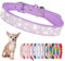 Hundehalsband Kleine Hunde, Halsband Welpe Mit Strass Perlen Glitzer Kristall Steine MäDchen Halsband Katze HüNdin Strasssteinen,Lila S