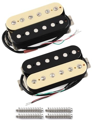 Fleor Alnico 5 Gitarren-Tonabnehmer, Humbucker-Tonabnehmer Hals-und Steg-Set, Zebra