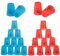 yeesport Sport Stacking Cups, 24pcs Sports Stacking Cups Sport Training Game for Challenge Competition Travel Party Gift for Kids and Adults (Blue & Red)