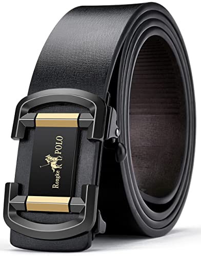 Oyifan Gürtel Herren, Gürtel Ratschengürtel, Automatikschnalle Herren Anzug Business Kleidung, Breite 3.5 cm, Designer Gürtel, Herren Ledergürtel, Größe Einstellbar
