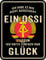 Original RAHMENLOS Deko Blechschild - Ein Glück Ossi zu sein