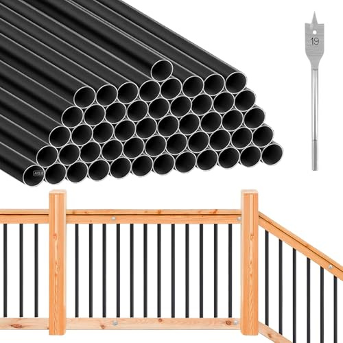 Botabay 51 Pack Metal Deck Spindles, 36x0.75 Staircase Baluster with Screws