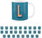 Purely Home Brewery Alphabet Letter L Mug - White Coffee Tea Present Personalised Initial Gift