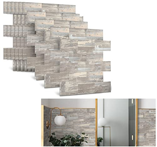 UISEBRT Fliesenaufkleber Küche Fliesen Nivelliersystem PVC Wandfliesen Folien Aufkleber Selbstklebend Fliesenfolie 10 Stück, Fliesendekor 34x29cm, für Badezimmer, Waschtisch, Kamin-Dekor (Typ B)